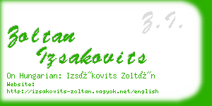 zoltan izsakovits business card